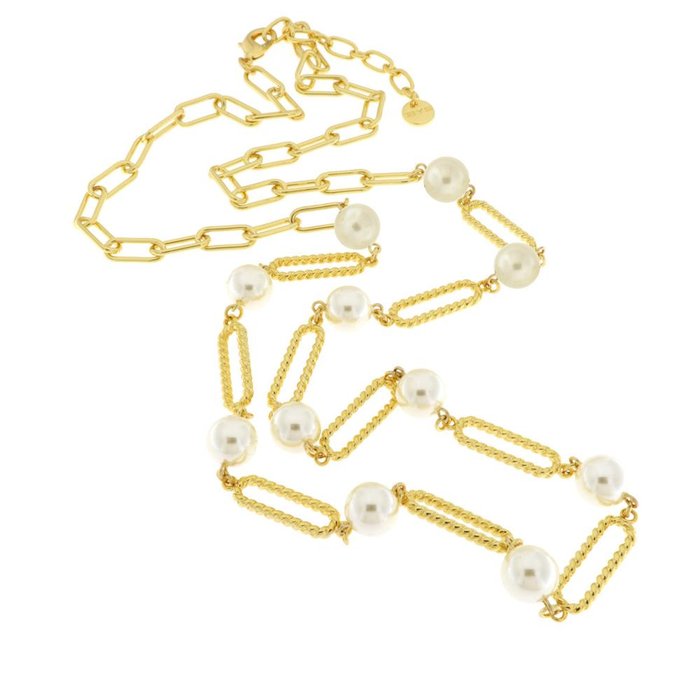 Collana in Metallo con catene e perle singole