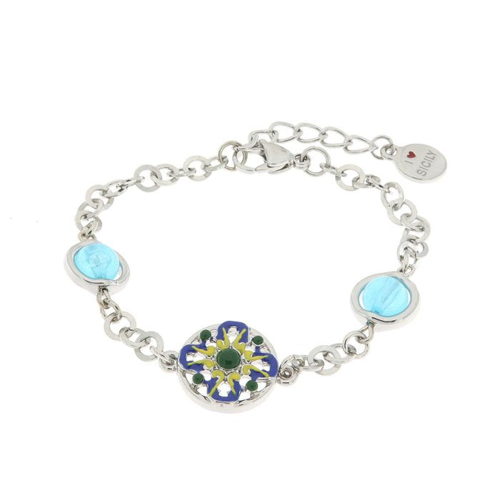 Bracciale in Metallo con maiolica