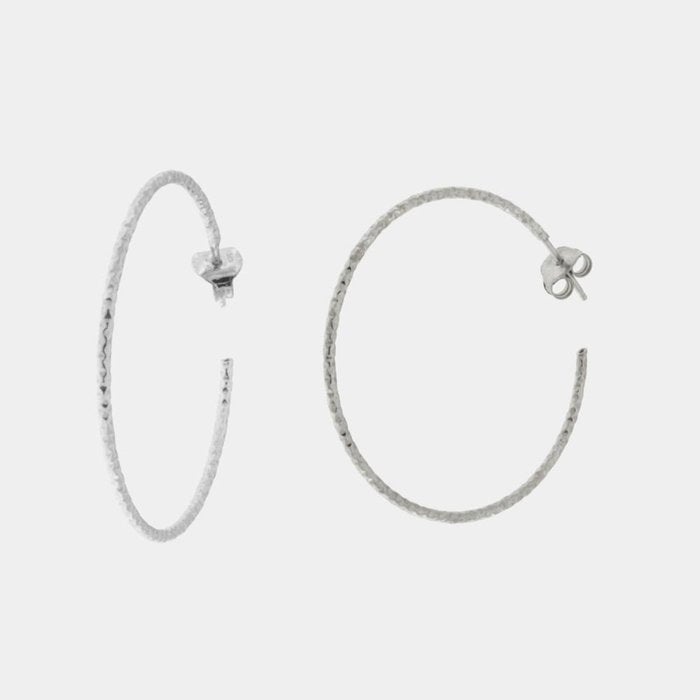 Orecchini in Argento 925  a cerchio con cristalli