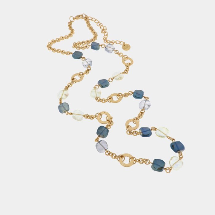 Collana in Metallo con cristalli colorati ispirati al vetro di Murano