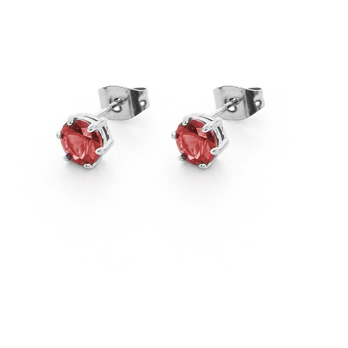 Orecchini zircone rossi