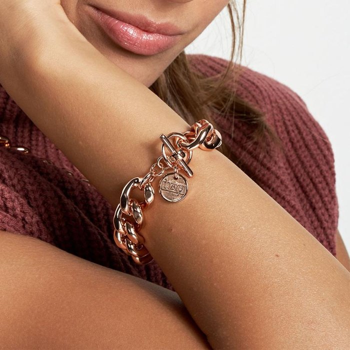 Bracciale Groumette in bronzo dorato rosa