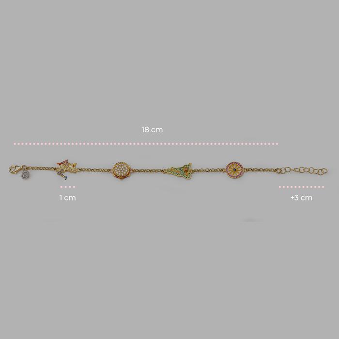 Bracciale Rolò 4 simboli Sicilia  Lapilli