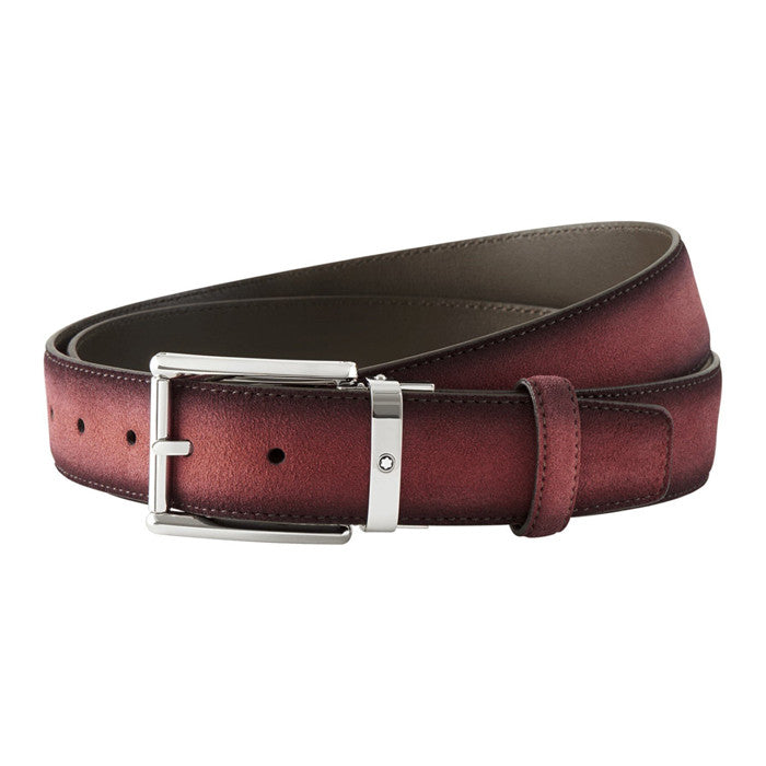 Cintura Casual In Pelle bordeaux